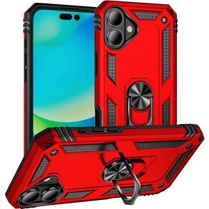 Apple iPhone 16 Kılıf Yüzüklü Stand Olabilen Magnetic Tpu Tank Kapak