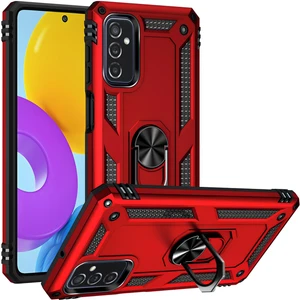 Samsung Galaxy M52 Kılıf Yüzüklü Stand Olabilen Magnetic Tpu Tank Kapak