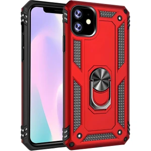 Apple iPhone 11 Kılıf Yüzüklü Stand Olabilen Magnetic Tpu Tank Kapak