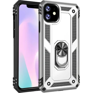 Apple iPhone 11 Kılıf Yüzüklü Stand Olabilen Magnetic Tpu Tank Kapak