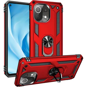 Xiaomi Mi 11 Lite Kılıf Yüzüklü Stand Olabilen Magnetic Tpu Tank Kapak