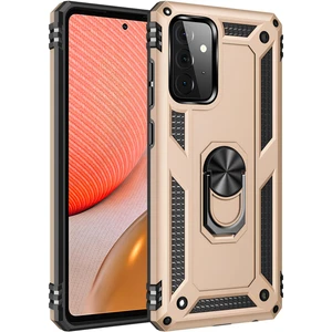 Samsung Galaxy A72 Kılıf Yüzüklü Stand Olabilen Magnetic Tpu Tank Kapak