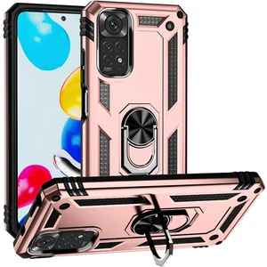 Xiaomi Redmi Note 11S Kılıf Yüzüklü Stand Olabilen Magnetic Tpu Tank Kapak