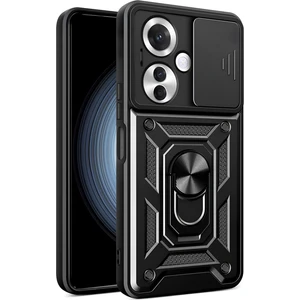 Oppo Reno 11F 5g Kılıf Magnetik Standlı Sürgülü Kamera Korumalı Tank Kapak