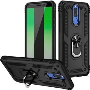 Huawei Mate 10 Lite Kılıf Yüzüklü Stand Olabilen Magnetic Tpu Tank Kapak