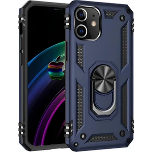 Apple iPhone 12 Kılıf Yüzüklü Stand Olabilen Magnetic Tpu Tank Kapak