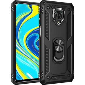 Xiaomi Redmi Note 9s Kılıf Yüzüklü Stand Olabilen Magnetic Tpu Tank Kapak