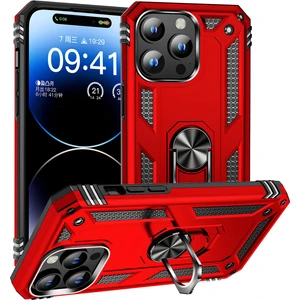 Apple iPhone 15 Kılıf Yüzüklü Stand Olabilen Magnetic Tpu Tank Kapak