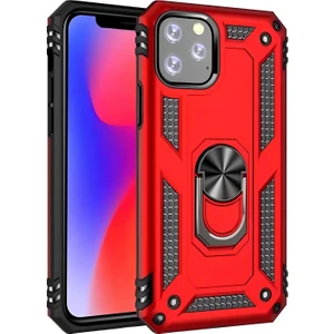 Apple iPhone 11 Pro Max Kılıf Yüzüklü Stand Olabilen Magnetic Tpu Tank Kapak