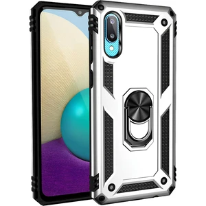 Samsung Galaxy A02 Kılıf Yüzüklü Stand Olabilen Magnetic Tpu Tank Kapak
