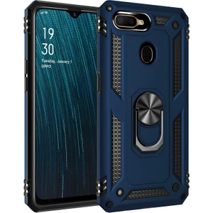Oppo A12 Kılıf Yüzüklü Stand Olabilen Magnetic Tpu Tank Kapak