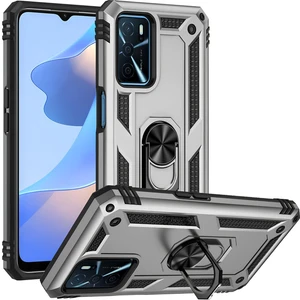 Oppo A16 Kılıf Yüzüklü Stand Olabilen Magnetic Tpu Tank Kapak