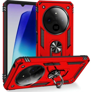 Xiaomi Redmi 14C Kılıf Yüzüklü Stand Olabilen Magnetic Tpu Tank Kapak