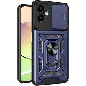 Samsung Galaxy A06 Kılıf Magnetik Standlı Sürgülü Kamera Korumalı Tank Kapak