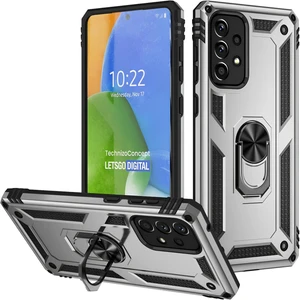 Samsung Galaxy A73 Kılıf Yüzüklü Stand Olabilen Magnetic Tpu Tank Kapak