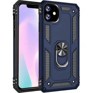 Apple iPhone 11 Kılıf Yüzüklü Stand Olabilen Magnetic Tpu Tank Kapak