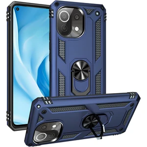 Xiaomi Mi 11 Lite Kılıf Yüzüklü Stand Olabilen Magnetic Tpu Tank Kapak