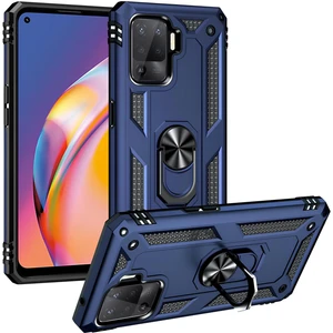 Oppo Reno 5 Lite Kılıf Yüzüklü Stand Olabilen Magnetic Tpu Tank Kapak