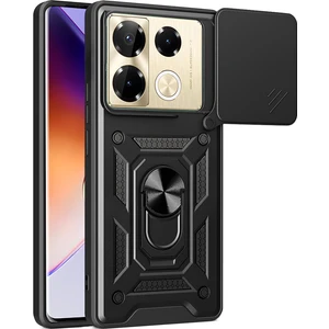 Infinix Note 40 Pro Kılıf Magnetik Standlı Sürgülü Kamera Korumalı Tank Kapak