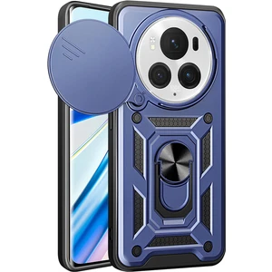 Honor Magic 6 Pro Kılıf Magnetik Standlı Sürgülü Kamera Korumalı Tank Kapak