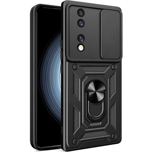 Honor 70 Kılıf Magnetik Standlı Sürgülü Kamera Korumalı Tank Kapak