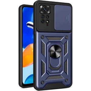 Xiaomi Redmi Note 11 Pro 4g Kılıf Magnetik Standlı Sürgülü Kamera Korumalı Tank Kapak