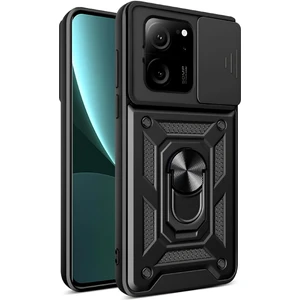 Xiaomi Mi 13T Pro Kılıf Magnetik Standlı Sürgülü Kamera Korumalı Tank Kapak