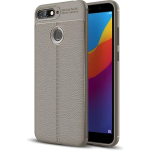 Huawei Y7 2018 Kılıf Deri Extra Korumalı Slikon Kapak