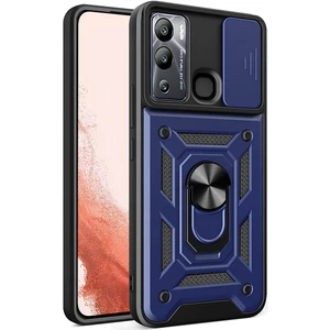 Infinix Hot 20I Kılıf Magnetik Standlı Sürgülü Kamera Korumalı Tank Kapak