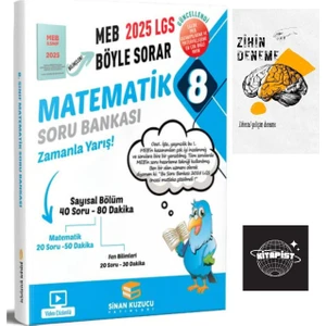 Sinan Kuzucu Yayınları LGS Matematik Soru Bankası 2025 Meb Böyle Sorar+Zihin Deneme+Hs-8