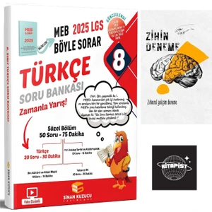 Sinan Kuzucu Yayınları LGS Türkçe Soru Bankası 2025 Meb Böyle Sorar+Zihin Deneme+Hs-102