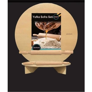 50CM Ahşap Hamur Açma Sofra Tezgahı Merdane Hediye Ağaç Yufka Açma Sofra Seti Bazlama Tahtası Evtipi