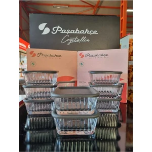 Paşabahçe 530236 - Frezya Gri Kapaklı 8 Li Kase