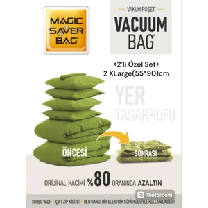 2 Adet Premium Vakumlu Yorgan,yastık,giyim,battaniye Hurcu