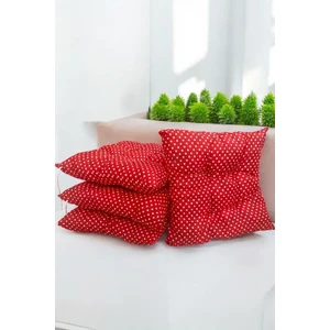 Dekoratif Bağcıklı Puantiyeli Sandalye Minderi