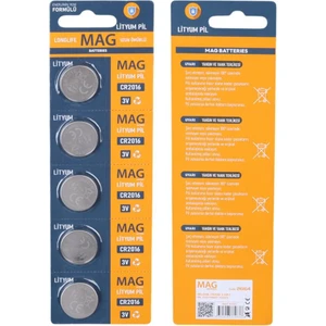 Mag Batteries MG-2016 CR2016 3 Volt Pil (5'li Blister Paket)