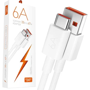 Powerway M6 Type-C To Usb-A Pd 67 Watt 6 Amper 1 Metre Şarj Data Kablosu