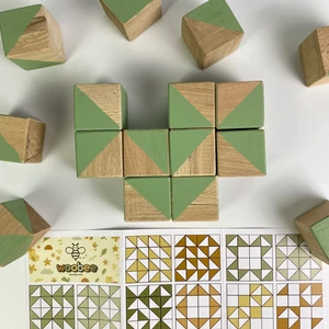 Ahşap Geometrik Küp Puzzle | Montessori Zeka Oyuncağı | 3+ Yaş | Eğitici Ahşap Küpler | En-71 Sertifikalı Boyalar