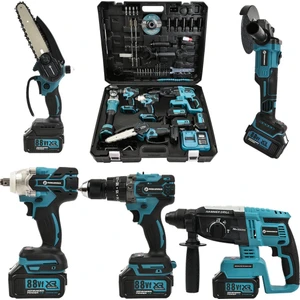 Profesyonel Akülü Süper 5li Set Makina 88VF 5AH 125MM Avuç Taşlama, Sds Plus PH252 ....