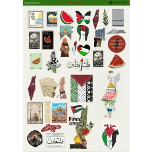 Filistin Temalı 12*17 cm Sticker