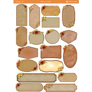 1 Adet Vintage Temalı 12*17 cm Sticker/scrapbook, Bullet Journal, Planlayıcı, Ajanda, Defter Için