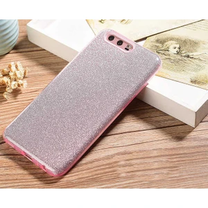 Huawei P10 Kılıf Pembe Jade Simli Silikon Kapak Orijinal Esnek Ince (Huawei P10, Pembe)