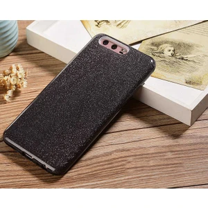 Huawei P10 Kılıf Siyah Jade Simli Silikon Kapak Orijinal Esnek Ince (Huawei P10, Siyah)