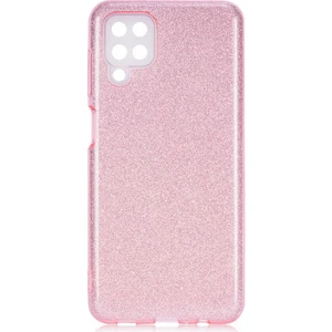 Samsung Galaxy A12 Kılıf Pembe Jade Simli Silikon Kapak  Esnek Ince (Samsung Galaxy A12, Pembe)