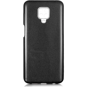 Xiaomi Redmi Note 9 Pro Kılıf Siyah Jade Simli Silikon Kapak  Esnek Ince (Xiaomi Redmi Note 9 Pro, Siyah)