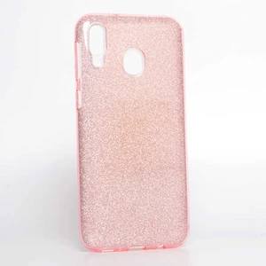 Samsung Galaxy M20 Kılıf Pembe Jade Simli Silikon Kapak  Esnek Ince (Samsung Galaxy M20, Pembe)