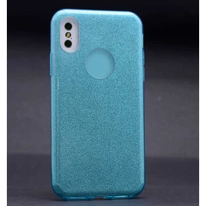 Apple iPhone X/xs Kılıf Mavi Jade Simli Silikon Kapak  Esnek Ince (Apple iPhone X/xs, Mavi)