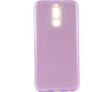 Huawei Mate 10 Lite Kılıf Mor Jade Simli Silikon Kapak  Esnek Ince (Huawei Mate 10 Lite, Mor)