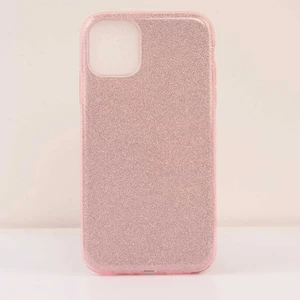 Apple iPhone 11 Kılıf Pembe Jade Simli Silikon Kapak  Esnek Ince (Apple iPhone 11, Pembe)