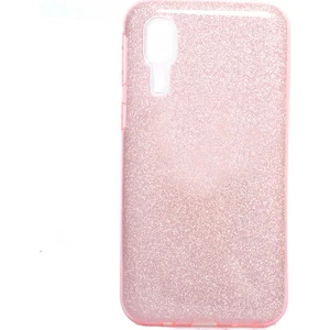 Samsung Galaxy A2 Core Kılıf Pembe Jade Simli Silikon Kapak  Esnek Ince (Samsung Galaxy A2 Core, Pembe)